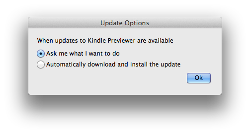 Kindle Previewer dialog box